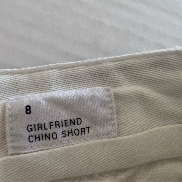 Gap Girlfriend Chino High Waist Blue and White Stripes Shorts. Size 8 - Picture 6 of 14